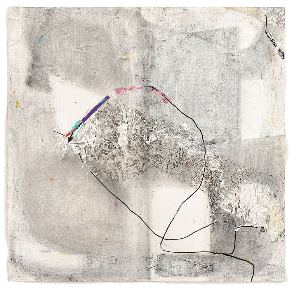 Zeichnung ©Jana Troschke 02-05-23 | Buntstift Tusche Acryl | 123 x 123 cm