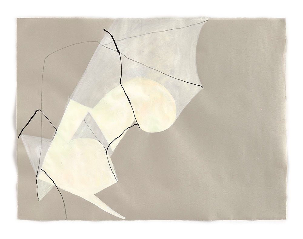 Zeichnung © Jana Troschke 30-09-2023 | Tusche Acryl farbiges Papier | 39,5 x 52,5